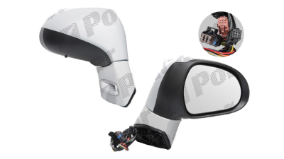 Oglinda exterioara Peugeot 308 (4) 2007-2013, Dreapta, Crom, electrica, Cu incalzire, carcasa prevopsita, grunduita, Convex, BestAutoVest 5712527E