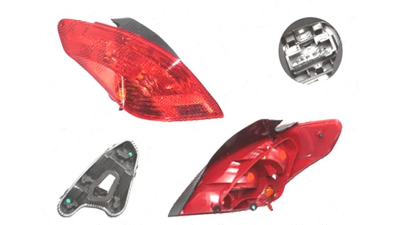 Stop spate lampa Peugeot 308 (4), 09.2007-12.2013, spate, Stanga, Hatchback, cu lampa ceata; P21/5W+P21W+PY21W; fara suport bec;