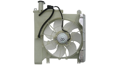 GMV radiator electroventilator Citroen C1 (Cm/Cn), 06.2005-2014, Peugeot 107 (P), 06.2005-2014 Model P107, Toyota Aygo (Ab1), 07.2005-2014 Motorizari 1, 0 50kw Benzina, tip climatizare cu AC, cutie Manuala, dimensiune 130W/320mm, cu 2 pini, metal+plastic 