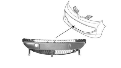 Grila bara fata Peugeot 107 (P), 09.2005-2009,  7414LH, 571627-J