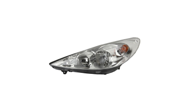Far Peugeot 206+, 04.2009-2012, partea Stanga, electric, cu motoras, tip bec H1+H7, Depo