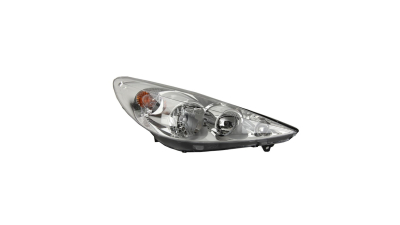 Far Peugeot 206+, 04.2009-2012, partea Dreapta, electric, cu motoras, tip bec H1+H7, Depo