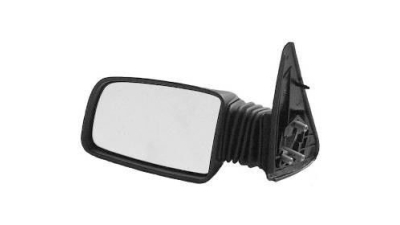 Oglinda exterioara Peugeot 205 din 1988-12.1997 partea stanga View Max crom plana carcasa neagra reglare parghie fara incalzire