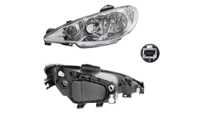 Far Peugeot 206 (2), 01.1998-11.2005, fata, Stanga, H7+H7; electric; fara motoras, BestAutoVest