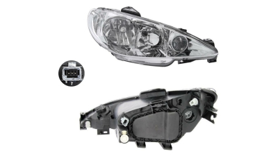 Far Peugeot 206 (2), 01.1998-11.2005, fata, Dreapta, H7+H7; electric; fara motoras, BestAutoVest