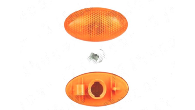 Lampa semnalizare laterala Citroen Berlingo (G), 11.2002-09.2005, Peugeot Partner (G), 11.2002-03.2008, fata, Stanga = Dreapta, W5W; portocaliu; fara suport becuri, TYC
