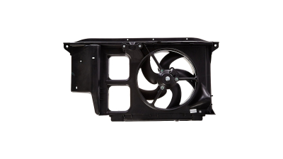 GMV radiator electroventilator Peugeot 206 (2_), 09.1998-2012 Motorizare 1, 1 I 44kw; 1, 4 I 55kw; 1, 6 I 65kw; 1, 6 I 16v 80kw Benzina, tip climatizare fara AC, cutie Manuala, dimensiune 100W/340mm, cu 2 pini, plastic, Aftermarket