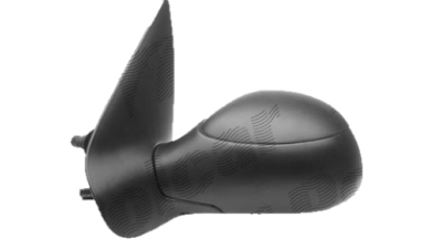 Oglinda exterioara Peugeot 206 (2_) 01.1998-04.2009 , 206+ (2_) 04.2009-2012 (fara COUPE) partea stanga View Max crom asferica carcasa neagra reglare manuala prin cablu fara incalzire