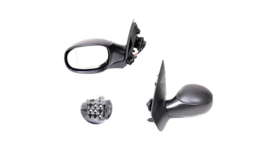 Oglinda exterioara Peugeot 206 (2_) 01.1998-07.2003 (fara COUPE) partea stanga View Max asferica carcasa neagra reglare electrica cu incalzire