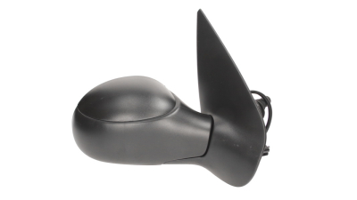 Oglinda exterioara Peugeot 206 (2_) 01.1998-04.2009 , 206+ (2_) 04.2009-2012 (fara COUPE) partea dreapta View Max crom convex carcasa neagra reglare manuala prin cablu cu incalzire