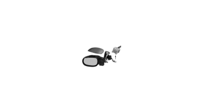 Oglinda exterioara Peugeot 206 (2_) 01.1998-07.2003 (fara COUPE) partea dreapta , mufa patrata, crom convex carcasa neagra reglare electrica cu incalzire