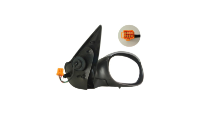 Oglinda exterioara Peugeot 206 (2_) 08.2003-04.2009 Model COUPE/CABRIO  partea dreapta View Max crom convex carcasa prevopsita grunduita reglare electrica cu incalzire