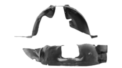 Carenaj roata Peugeot 206 (2), 01.1998-04.2009, partea Stanga, Fata, 5723FL12, ABS+PVC