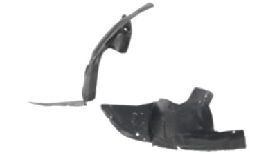 Carenaj roata Peugeot 206 (2), 2002-04.2009, partea Stanga, punte fata partea din Fata 7136.J1, 5723FL3T polietilena , Bara de protectie lata