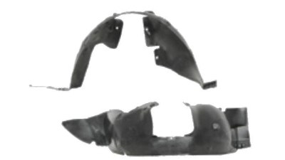 Carenaj roata Peugeot 206 (2), 2002-04.2009, partea Dreapta, punte fata partea din Fata 7136.J2, 5723FP3X polipropilena , Bara de protectie lata