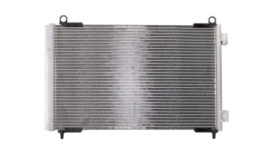 Condensator climatizare Peugeot 206, 05.2004-, motor 1.6 HDI, 80 kw diesel, cutie manuala, full aluminiu brazat, 570 (535)x335x18 mm, cu uscator si filtru integrat