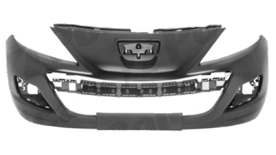 Bara fata Peugeot 207 (W), 2009-12.2013, grunduit, cu locas pentru proiectoare, 7401SN