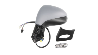 Oglinda exterioara Peugeot 207 (W_) 05.2006-12.2013 , 9 pini, pliabila,  stanga View Max crom convex carcasa prevopsita grunduita reglare electrica cu incalzire 5724515M
