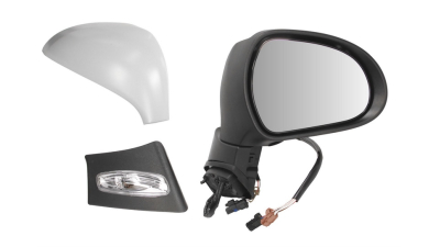 Oglinda exterioara Peugeot 207 (W_) 05.2006-12.2013 , 9 pini, pliabila,   dreapta View Max crom convex carcasa prevopsita grunduita reglare electrica cu incalzire 5724525M