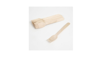 Set tacamuri din lemn - furculita - 12 piese / pachet, 1 buc., 57326A