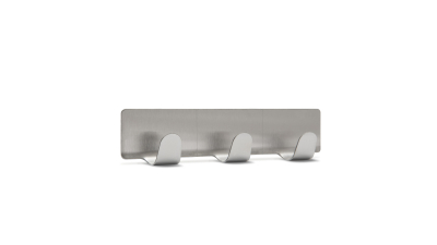 Cuier pe perete triplu, inox, cu autoadeziv, 1 buc., 57343