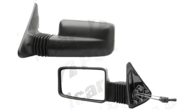 Oglinda exterioara Peugeot 309 din 1989-02.1993 partea dreapta View Max crom convex carcasa neagra reglare manuala prin cablu fara incalzire