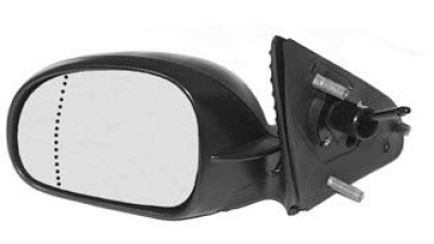 Oglinda exterioara Peugeot 406 (8_) (Sedan + Combi) 10.1995-03.1999 partea stanga BestAutoVest crom asferica carcasa neagra reglare manuala prin cablu fara incalzire