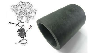 Furtun intercooler, supraalimentare, diametru 38 mm, cauciuc, BestAutoVest 5747PT-1
