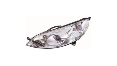 Far Peugeot 407, 05.2004-12.2010, partea Stanga, tip bec H1+H7, cu motoras, Depo
