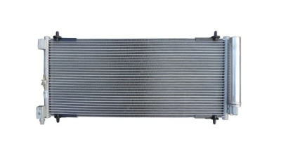 Condensator climatizare Peugeot 407, 05.2006-2011, Citroen C6, 06.2006-2012, motor 2.2 HDI, 125 kw diesel, cutie manuala/automata, full aluminiu brazat, 710 (670)x305 (280)x16 mm, cu uscator integrat