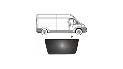 Bandou usa Fiat Ducato (250), 09.2006-08.2014; Peugeot Boxer (250), 09.2006-08.2014 , Citroen Jumper (250), 09.2006-08.2014, fata, Stanga, negru; usa fata