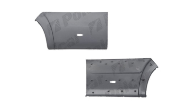 Bandou aripa, ornament Fiat Ducato (250), 09.2006-08.2014; Peugeot Boxer (250), 09.2006-08.2014 , Citroen Jumper (250), 09.2006-08.2014, Dreapta, versiune lunga, cu gauri; negru; in spatele rotii; aripa spate