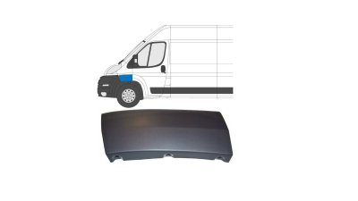 Bandou aripa, ornament Fiat Ducato (250), 09.2006-08.2014, Peugeot Boxer (250), 09.2006-08.2014; Citroen Jumper (250), 09.2006-08.2014, fata, Stanga, inaltata, plastic; centrala