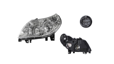 Far Citroen Jumper (250), 04.2011-08.2014, Fiat Ducato (250), 04.2011-08.2014, Peugeot Boxer (250), 04.2011-08.2014, partea Stanga, soclu 7 pini; contector tip nou; H1+H7+PY21W+W5W; electric; cu motor, Aftermarket