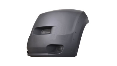 Flasc bara fata Citroen Jumper, 09.2006-08.2014, Fiat Ducato 2006-2014, Peugeot Boxer 2006-2014, parte montare stanga, colt, gri inchis cu gauri pentru ornament aripa, 577017-2, Aftermarket