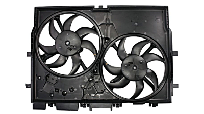 GMV radiator electroventilator Peugeot Boxer 2006-2014/Citroen Jumper 2006-2014 2,2 Hdi 88kw; 3,0 Hdi 115kw ; Diesel, Fara AC, 220W+300W/390+390mm; 2,2 pini, plastic, Aftermarket