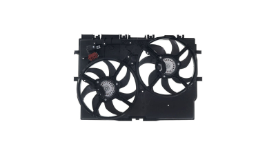 GMV radiator electroventilator Fiat Ducato, 2006-2014 2,2 Multijet 74kw ; 2,3 Multijet 88/96kw ; 3,0 Multijet 115kw Diesel, cu AC, cu rezistor, 300+400W/390+390mm, 2+4+4 pini, plastic, BEHR