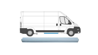 Prag Peugeot Boxer, 09.2006-08.2014 / Citroen Jumper 09.2006-08.2014 / Fiat Ducato (250) 09.2006-08.2014, Ram Promaster 02.13-09.2014 partea Dreapta sub usa culisanta, lungime 1420mm, prag din metal
