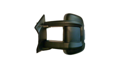 Oglinda exterioara Citroen Jumper, Fiat Ducato (250), Peugeot Boxer, 09.2006-prezent, Stanga, Crom, electrica, Fara incalzire, carcasa neagra, Convex, View Max, brat lung=25 cm, 2 conectori cu 8 gauri/2 pini si 8 gauri/ 8 pini; senzor temperatura, 5770511