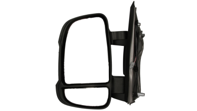 Oglinda exterioara Citroen Jumper, Fiat Ducato (250), Peugeot Boxer, 09.2006-prezent, Stanga, Crom, electrica, incalzire, carcasa neagra, Convex, View Max, Model Scurt, 8 pini, semnalizare alba, 5770514M