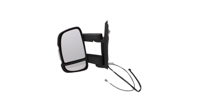 Oglinda exterioara Citroen Jumper 09.2006-2020, Fiat Ducato (250) 09.2006-2020, Peugeot Boxer, 09.2006-prezent, Stanga, Crom, electrica, incalzire, carcasa neagra, Convex, View Max, 8153X9 5770518M, Brat 15, 5 cm, 2+8 pini, 2 conectori, senzor temperatura