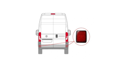 Catadioptru reflectorizant spate CITROEN Jumper (250), 2006-2014; Jumper, 2014-; Fiat DOBLO, 2006-2010; Ducato (250), 2006-2014; Ducato, 2014-; Peugeot Boxer (250), 2006-2014; Boxer, 2014-, modele BUS, Furgon; Dodge PROMASTER, 02.2013-