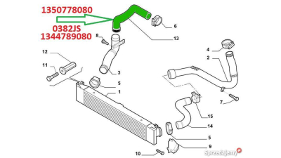 Furtun intercooler, supraalimentare Citroen Jumper 2006-2014; Fiat Ducato 2006-2014; Peugeot Boxer 2006-2014, diametru 60/60 mm, cauciuc, BestAutoVest 5770PT-4