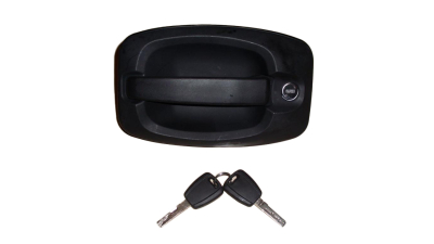 Maner exterior deschidere usa Citroen Jumper 2006-2014, Peugeot Boxer 2006-2014, Fiat Ducato 2006-2014, Negru/texturat, Cu butuc + cheie, usa Fata Stanga