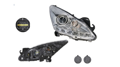 Far Peugeot 3008, 05.2011-10.2013 , 5008, 05.2011-10.2013, fata, Dreapta, hybrid, cu LED daytime running light; H9+LED; electric; cu motor; cu becuri;