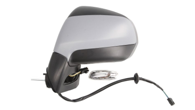 Oglinda usa exterioara Peugeot 3008, 08.2009-09.2016; 5008, 10.2009-04.2017, partea Stanga, reglare electrica; grunduit; incalzit; sticla convexa; 6 pini; cu Lucas, Aftermarket