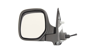 Oglinda exterioara Citroen Berlingo (Mf), 07.1996-02.2008, Peugeot Partner (G), 07.1996-03.2008, Stanga, Crom, manuala, prin cablu, Fara incalzire, carcasa prevopsita, grunduita, Convex, View Max, 8148PK; 8153JJ 57905
