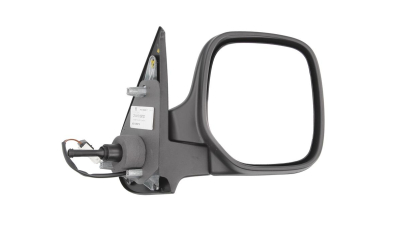 Oglinda exterioara Citroen Berlingo (Mf), 07.1996-02.2008, Peugeot Partner (G), 07.1996-03.2008, Dreapta, Crom, manuala, prin cablu, Cu incalzire, carcasa prevopsita, grunduita, Convex, View Max, 8148C9; 8148PP; 8148P