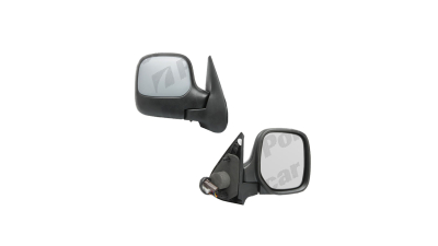 Oglinda exterioara Citroen Berlingo (Mf), 07.1996-02.2008, Peugeot Partner (G), 07.1996-03.2008, Dreapta, Crom, electrica, carcasa prevopsita, grunduita, Convex, BestAutoVest 5790528E