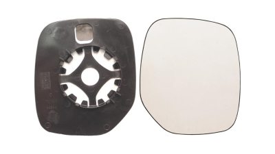 Geam oglinda exterioara cu suport fixare Citroen Berlingo (Mf/G), 07.1996-02.2008; Peugeot Partner (G), 07.1996-03.2008, partea Dreapta, sticla convexa; geam cromat, Aftermarket